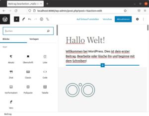 Abbildung 2: In WordPress besteht eine Seite aus Blöcken. Da dieses Vorgehen den Workflow in Redaktionen auf den Kopf stellte, tauschten einige Administratoren den Editor kurzerhand aus.