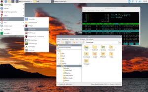 Abbildung 2: Beim Desktop greift Raspberry&nbsp;Pi&nbsp;OS auf alte Bekannte zur&uuml;ck: Der hauseigene Pixel-Desktop basiert auf LXDE und Open-Source-Tools wie PCManFM.