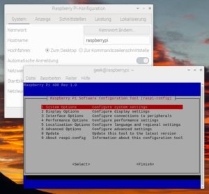 Abbildung 3: Die Konfiguration des Systems erfolgt mithilfe des Assistenten Raspi-config, den es mit grafischer Oberfläche sowie in einer Version für die Kommandozeile gibt.