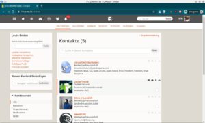 Abbildung 5: Die Kontaktverwaltung fällt in Friendica ungewöhnlich komplex aus.