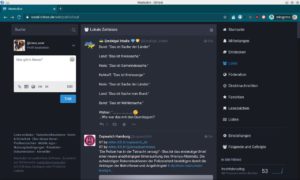 Abbildung 6: Mastodon setzt auf eine dreispaltige Oberfläche.