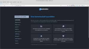 Abbildung 7: Mastodon bietet einen Community-Assistenten.