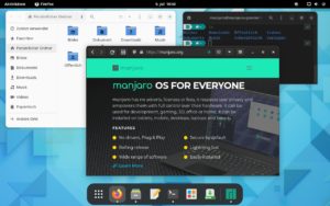 Abbildung 1: Das in Manjaro 21.3 mitgelieferte Gnome 42.2 offeriert auch das hier gezeigte hellere Theme.