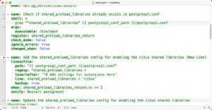 Abbildung 3: Citus stellt f&uuml;r sein Produkt weder eine offizielle Kubernetes-Integration noch eine aktuelle Automation mittels Ansible zur Verf&uuml;gung. Das ist f&uuml;r eine skalierbare Anwendung heute eigentlich zu wenig.