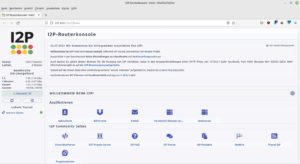 Abbildung 3: Die I2P-Router-Konsole bietet eine Möglichkeit zur bequemen grafischen Administration.