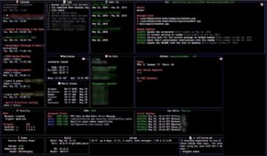Abbildung 1: Eine voll konfigurierte Installation des Terminal-Dashboards Wtf. Quelle: Chris Cummer, https://wtfutil.com