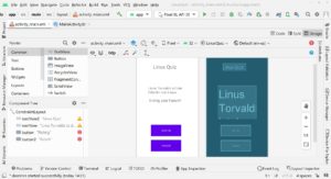 Abbildung 3: So sollten die grafischen Elemente des Quiz im Designer angeordnet werden.