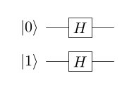 Abbildung 3: Schaltkreis mit zwei Qubits.