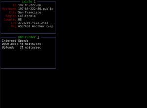 Abbildung 5: Mit dem Internet-Geschwindigkeitsmesser umfasst das Cockpit bereits zwei Widgets.