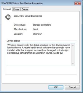 Abbildung 2: Früher noch ein Aprilscherz, heute Realität: DRBD funktioniert dank einer Kompatibilitätsschicht nun auch unter Windows.
