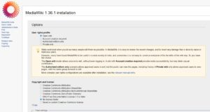 Abbildung 1: Mediawiki erleichtert das Setup durch einen umfassenden Assistenten. Ein Selbstläufer ist der Betrieb eines Mediawiki trotzdem nicht.
