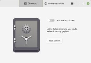 Abbildung 7: Déjà Dup verzichtet auf jeglichen Schnickschnack.