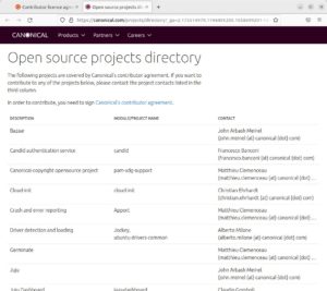 Abbildung 7: Bei sehr vielen Projekten aus dem Hause Canonical m&uuml;ssen Entwickler vor der Zusammenarbeit ein Contributor Agreement unterzeichnen.