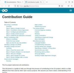 Abbildung 8: Wer bei Go mitarbeiten m&ouml;chte, muss ebenfalls einem Contributor License Agreement (CLA) zustimmen.