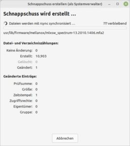 Abbildung 13: Eine Fortschrittsanzeige informiert Sie über den laufenden Prozess.