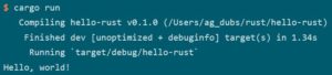 Abbildung 3: Mit seinen geschweiften Klammern erinnert Rust zunächst an Sprachen wie Java, Javascript oder C++.