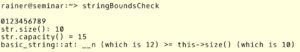 Abbildung 6: Die sehr spezifische Fehlermeldung des GCC-Compilers.