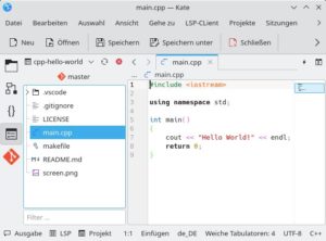 Abbildung 6: Das Projektmodul gewährt bequemen Zugriff auf den Code eines versionierten Projekts.