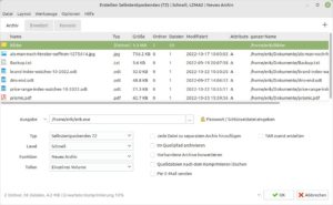 Abbildung 9: Peazip bietet eine Fülle von Optionen zur Arbeit mit Archiven.