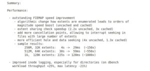 Abbildung 1: Dank Optimierungen an der Fiemap-Methode liefert Btrfs Extents nun deutlich schneller zur&uuml;ck.