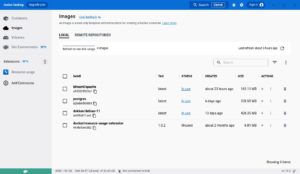 Abbildung 2: Auch die vorhandenen Images zeigt Docker Desktop übersichtlich an.