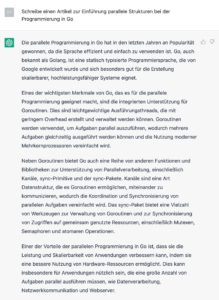 Abbildung 2: Auf Wunsch schreibt das KI-System gleich fertige Artikel.