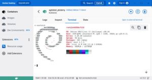 Abbildung 3: Docker Desktop bringt auch eine Terminal-Funktion mit.