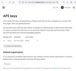 Abbildung 3: Das API-Token zum Ausprobieren gibt es kostenlos.