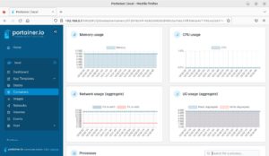 Abbildung 8: Eine übersichtliche Monitoring-Funktion veranschaulicht den Ressourcenbedarf der einzelnen Container.