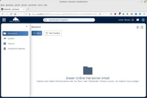 Abbildung 1: Das neue Web-Interface von Owncloud beschränkt sich auf das Wesentliche.