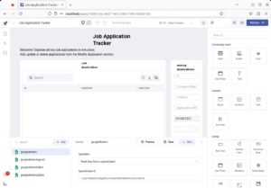 Abbildung 2: In Tooljet entsteht die GUI einer Anwendung bequem aus fertigen Bauteilen.