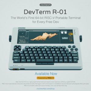 Abbildung 3: Das ClockworkPi DevTerm R-01 verwendet ein Core-Modul mit RISC-V-Chip. Quelle: ClockworkPi