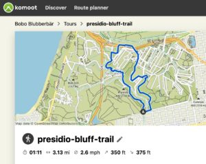 Abbildung 4: Die Tour auf Komoot im Browser …