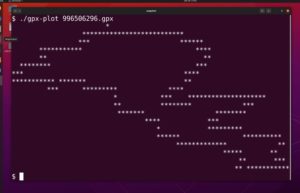 Abbildung 5: … und im Terminal mittels »gpx-plot«.