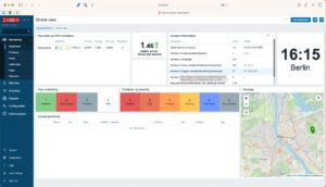 Abbildung 1: Das Default-Dashboard von Zabbix mit einigen Basisinformationen.