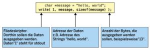 Abbildung 2: »write()« ist eine Funktion der Standard-C-Bibliothek.
