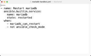 Abbildung 3: Handler sorgen dafür, dass Ansible Dienste neu startet, falls sich ihre Konfiguration ändert. Wie hier setzen sie meist auf Systemd.