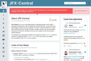 Abbildung 2: Das JavaFX-basierete JFX-Central läuft im Webbrowser und als Desktop-Applikation.