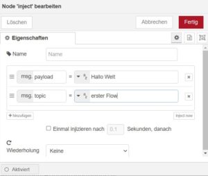 Abbildung 4: Nach Doppelklick erreichbar: die Node-Eigenschaften.