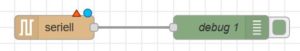 Abbildung 7: Ein serieller Port ist hier mit einem Debug-Node verbunden.