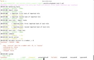 Abbildung 3: Der Compact Logger setzt dem verschwenderischen Umgang von Ansible mit Platz im Terminal ein Ende. Die Ausgabe ist dadurch weniger umfangreich und einfacher zu interpretieren.