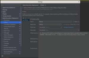 Abbildung 2: Die Konfiguration von Vcpkg in Clion.