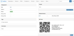 Abbildung 2: Mittels des QR-Code-Plugins lassen sich Labels produzieren, die nach einem Scan per Smartphone auf die jeweilige Ger&auml;teseite in Netbox f&uuml;hren. Quelle: Netbox Community