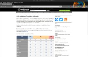 Abbildung 3: Das News-Portal Golem.de unterstützt RSS-Feed-Reader optimal.