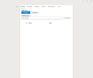 Abbildung 4: Beim ersten Start überrascht Fluent Reader mit einer recht ungewöhnlichen Oberfläche.