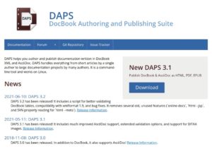 Abbildung 6: Bei Suse kommt die Docbook Authoring and Publishing Suite DAPS zum Einsatz.