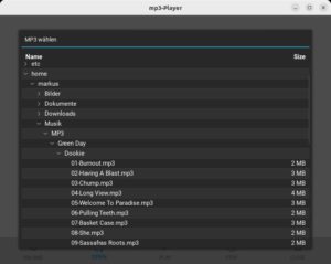 Abbildung 3: Screenshot des Dateiauswahldialogs unter Linux.
