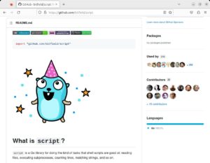 Abbildung 1: Die Bibliothek Script lässt sich in regulären Go-Programmen nutzen, um beispielsweise schnell Textdateien zu verarbeiten.