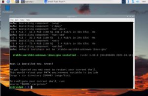 Abbildung 2: Ein Shell-Skriptbefehl führt die komplette Rust-Installation durch.
