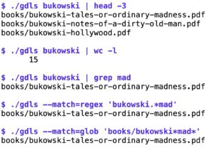 Abbildung 1: Drei verschiedene Pattern Matcher in Aktion.